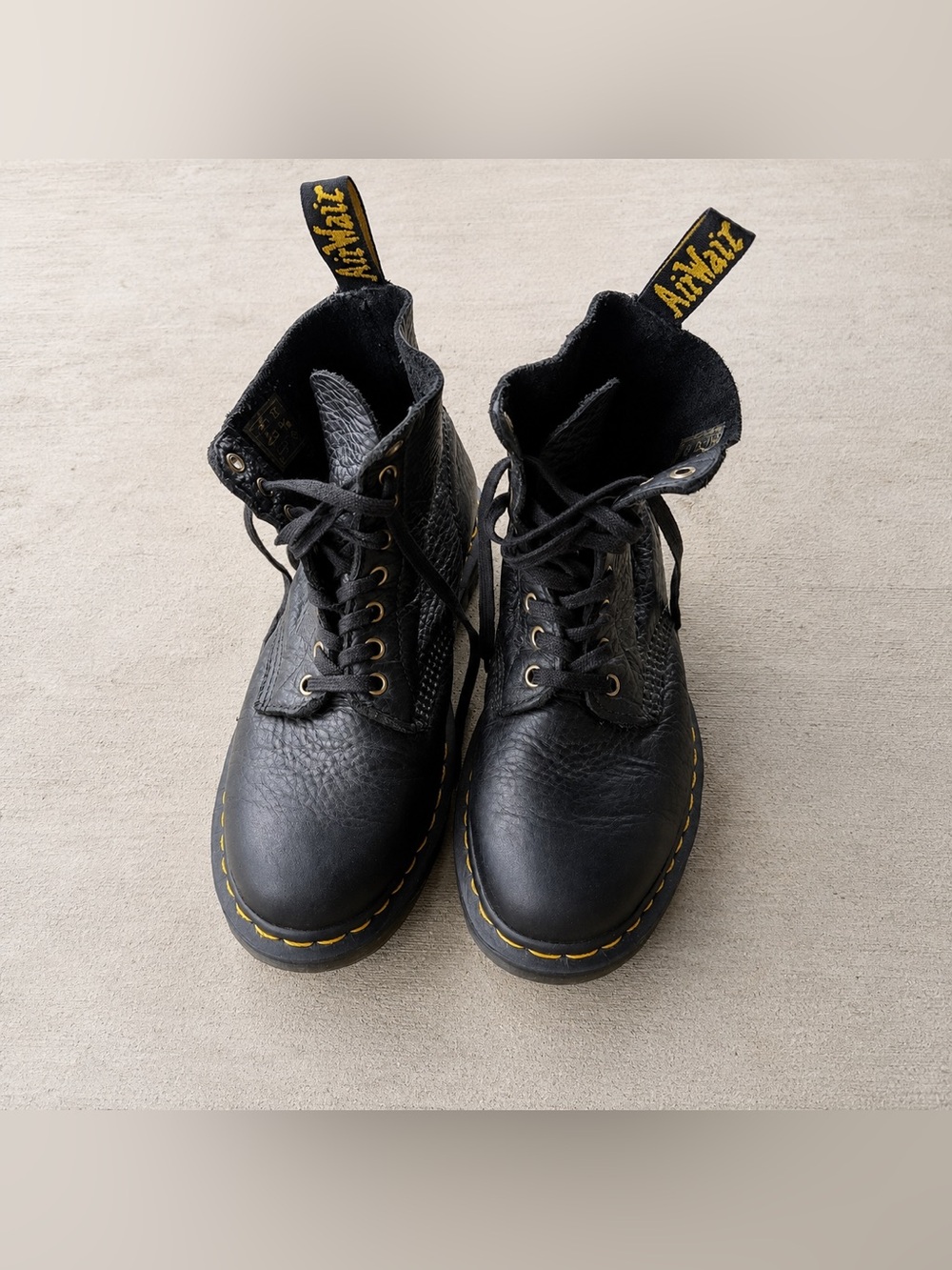 Dr. Martens 1460 Pascal Virginia Black Leather Combat Boots Women’s US 9 EU 41